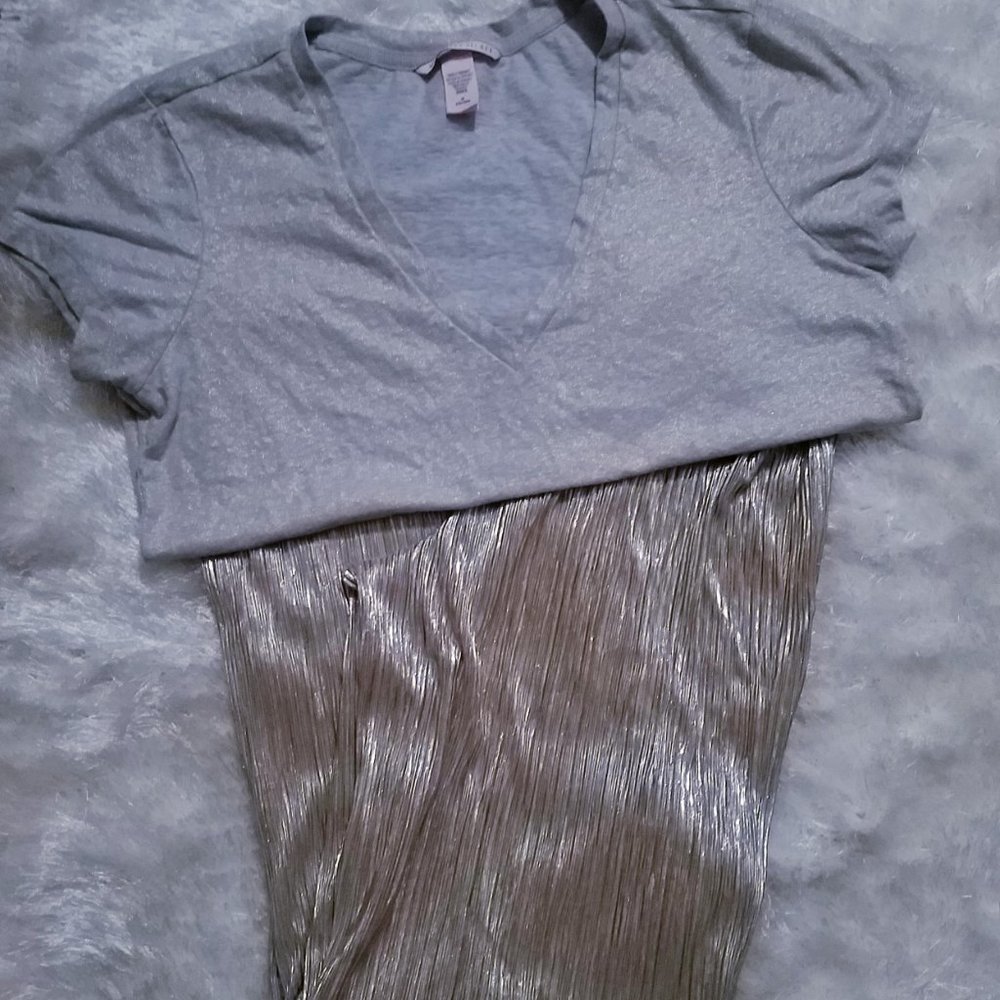 Victoria Secret Gold Metallic Pajama Set